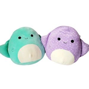 Squishmallow Maggie & Aziza Stingray 8" Plush Purple Blue Stuffed Animal Sealife